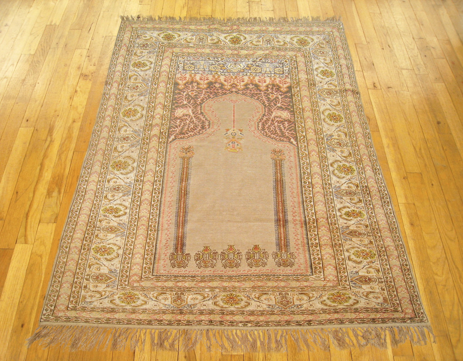 Vintage Turkish Prayer Rug 6'0" H x 4'4" W - 2