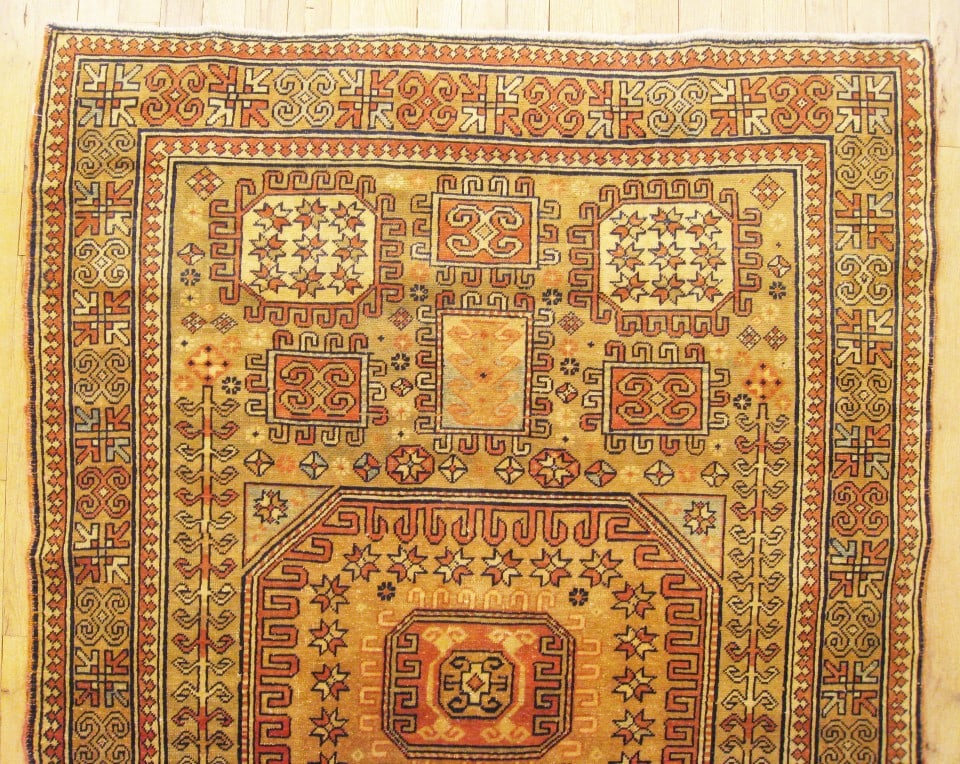 Vintage Caucasian Kazak Rug 5'6" H x 4'0" W - 4
