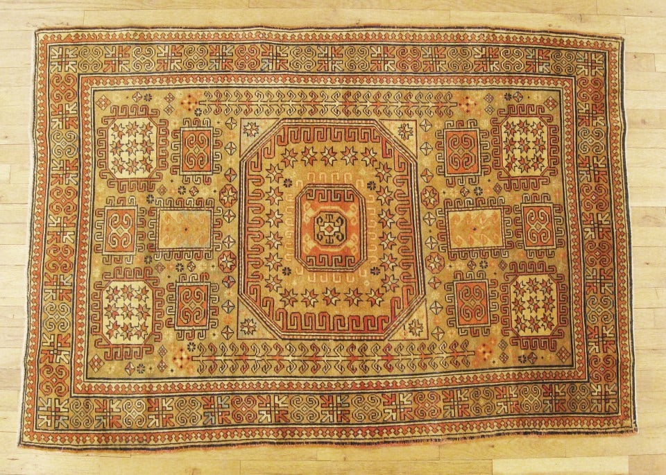 Vintage Caucasian Kazak Rug 5'6" H x 4'0" W - 5