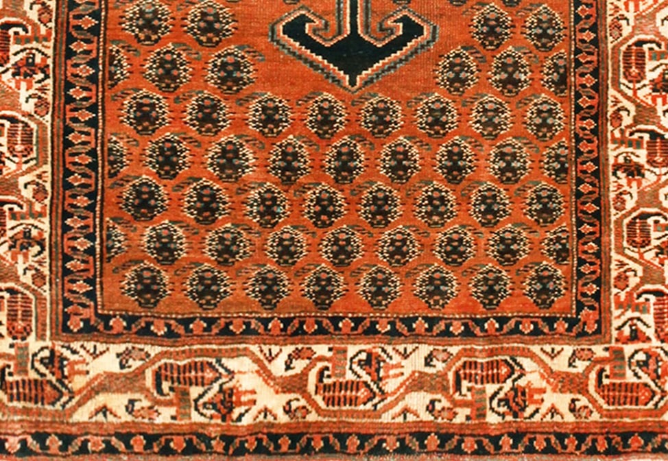 Vintage Persian Saraband Rug 5'5" H x 3'2" W - 3