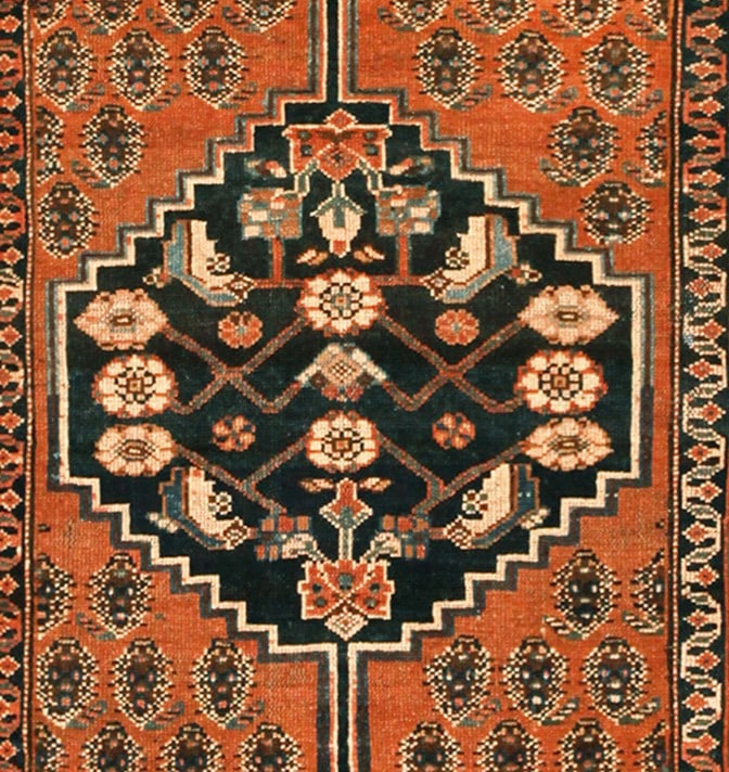 Vintage Persian Saraband Rug 5'5" H x 3'2" W - 4
