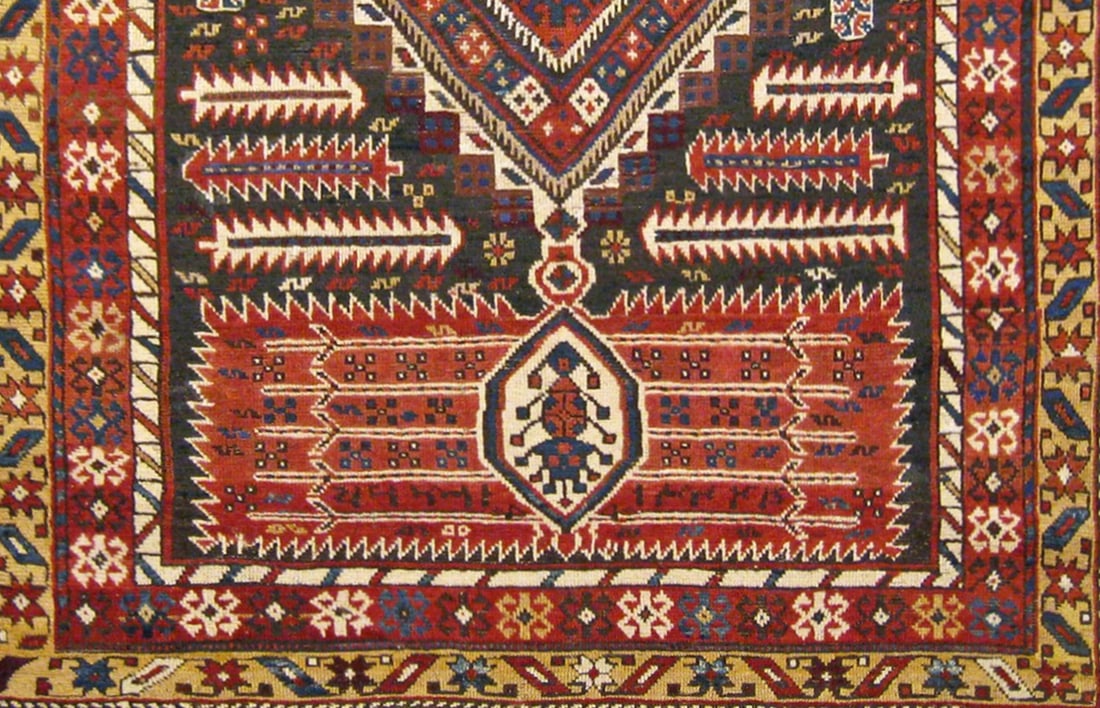 Antique Caucasian Shirvan Rug 5'4" H x 3'8" W - 3