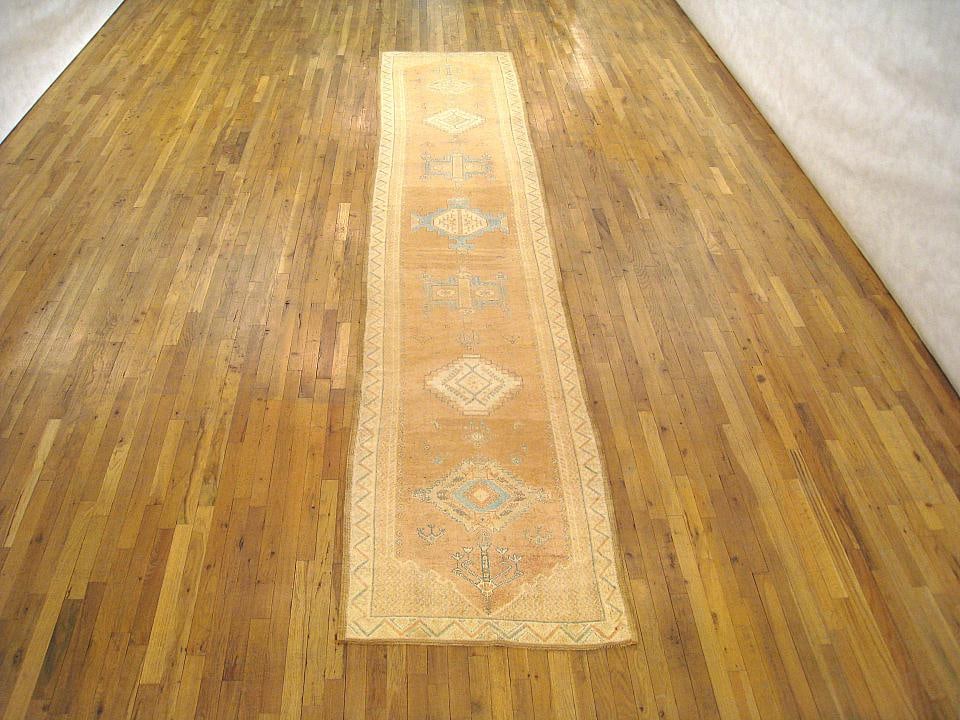 Antique Turkish Oushak Rug 14'1" H x 3'0" W - 2