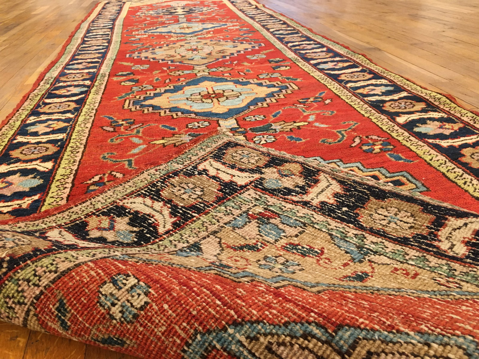 Antique Persian Tabriz Rug 11'8" H x 3'2" W - 7