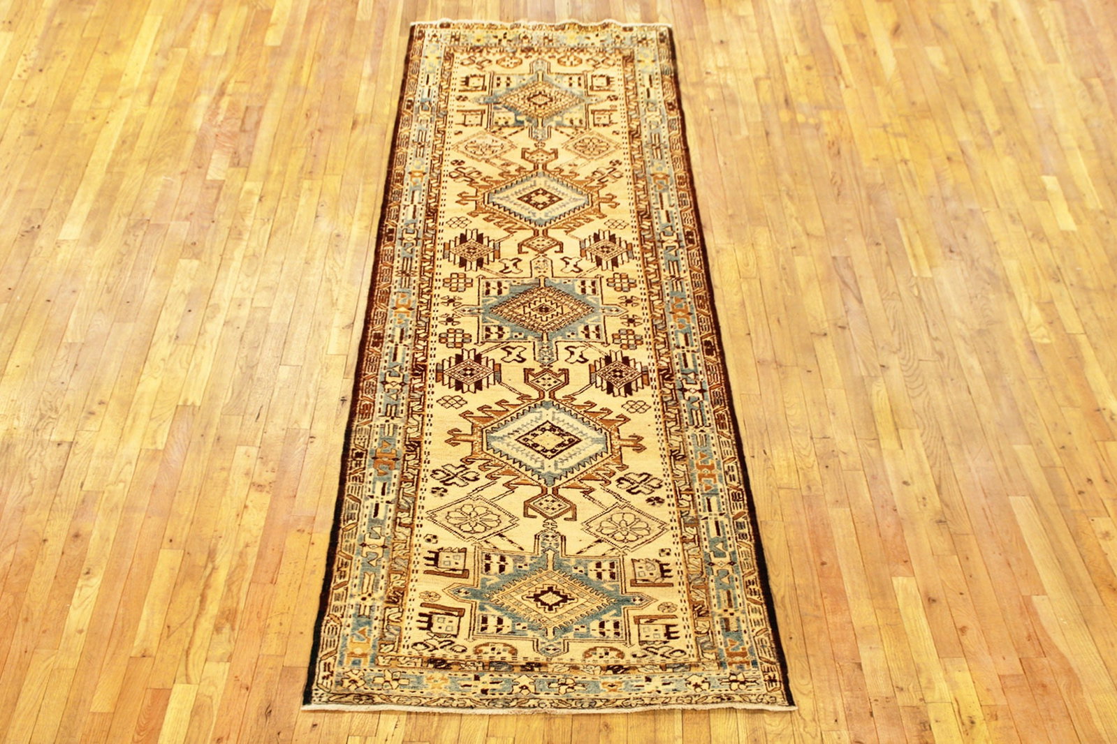Vintage Persian Heriz Karaja Rug 10'9" H x 3'5" W - 2