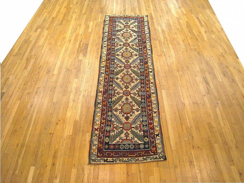 Antique Caucasian Kazak Rug 10'7" H x 2'10" W - 2