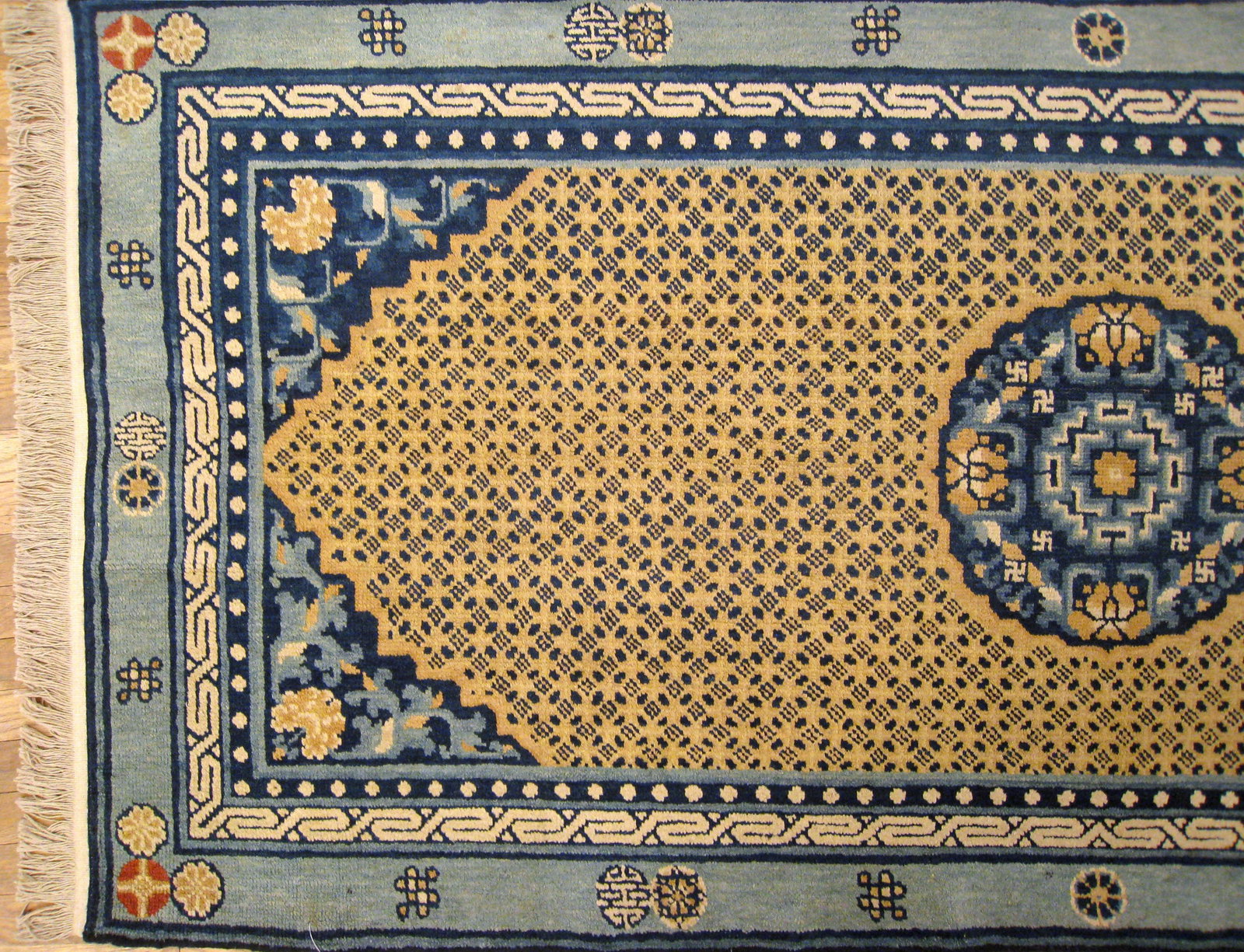 Antique Chinese Ning Xia Rug 7'3" H x 3'6" W - 3