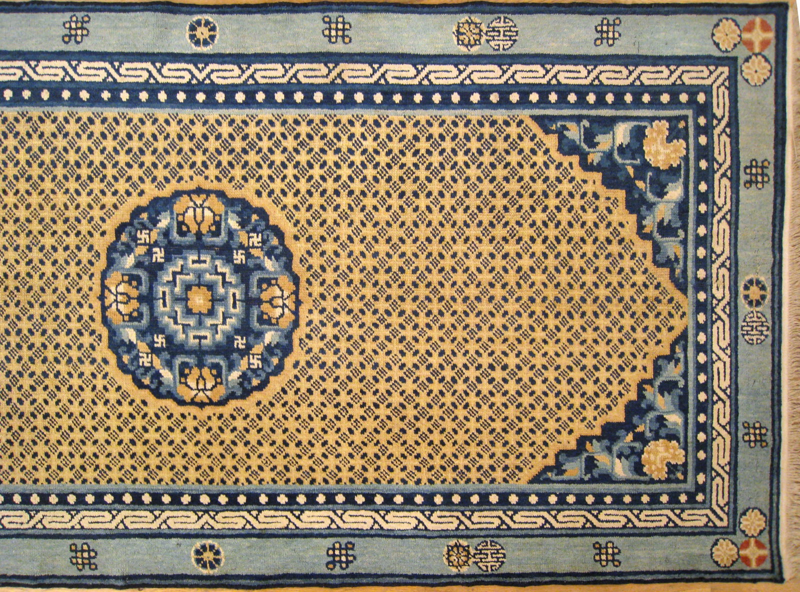 Antique Chinese Ning Xia Rug 7'3" H x 3'6" W - 5