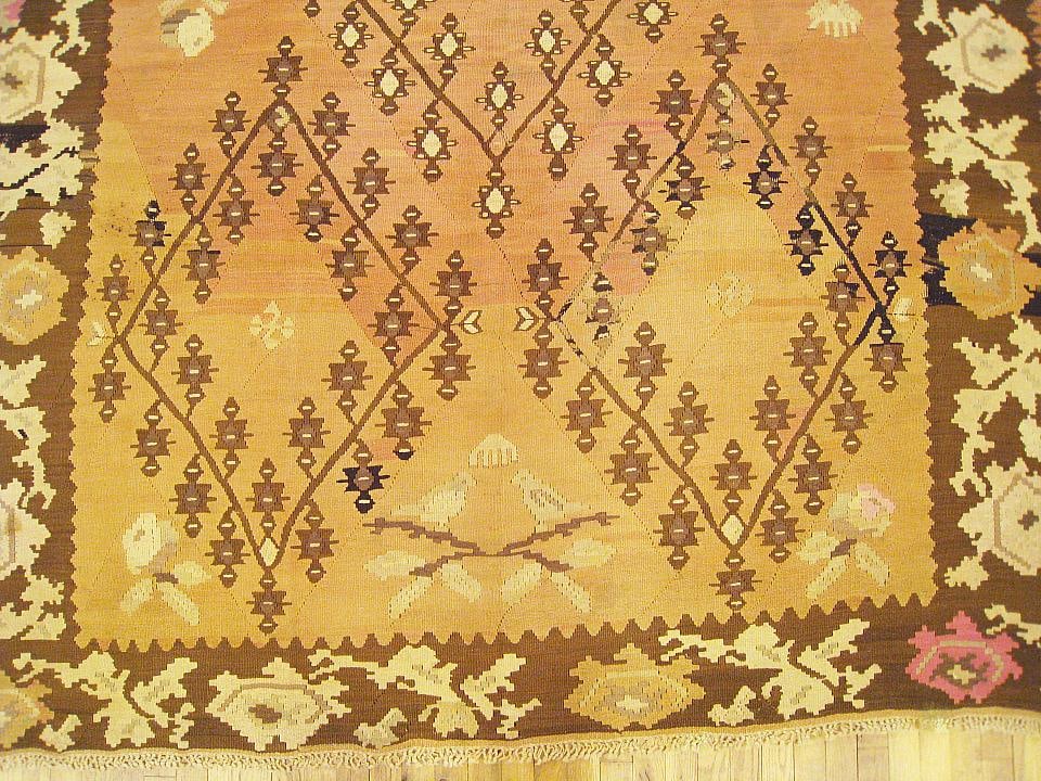 Vintage Turkish Kilim Rug 12'5" H x 7'4" W - 3