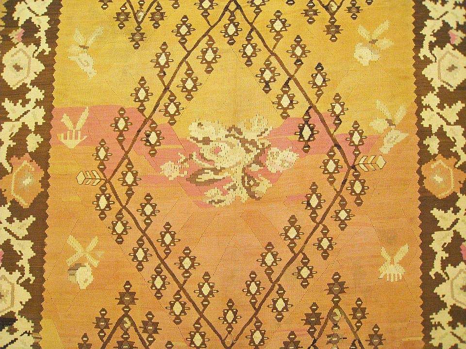 Vintage Turkish Kilim Rug 12'5" H x 7'4" W - 4