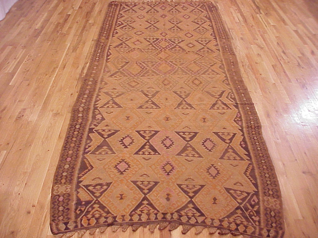 Vintage Turkish Kilim Rug 12'1" H x 5'0" W - 2