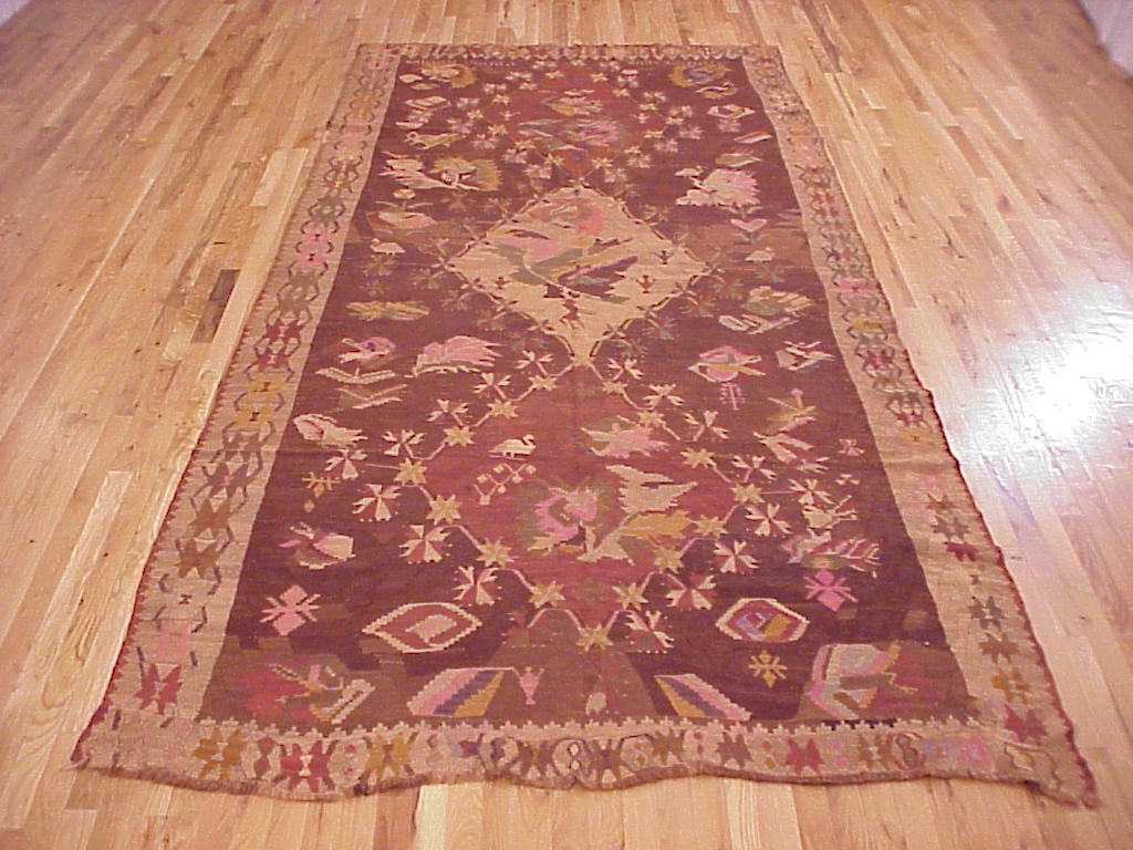 Vintage Bessarabian Kilim Rug 11'5" H x 5'8" W - 2