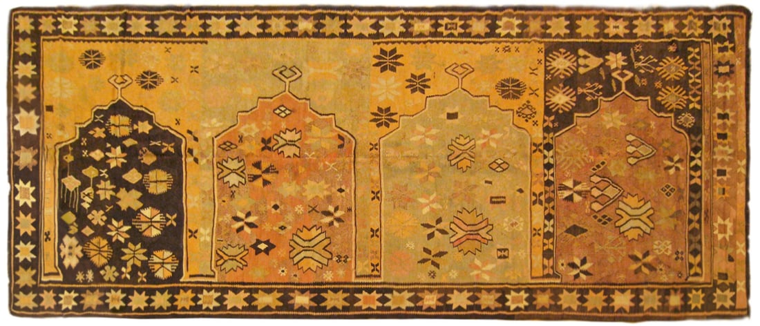 Vintage Turkish Kilim Rug 11'2" H x 4'7" W: Vintage Kilim Oriental Rug, Gallery size 11'2 x 4'7A vintage Kilim oriental rug in gallery size, size 11'2 x 4'7, circa 1940. This handsome hand-made flat-woven carpet has no upward pile, and features
