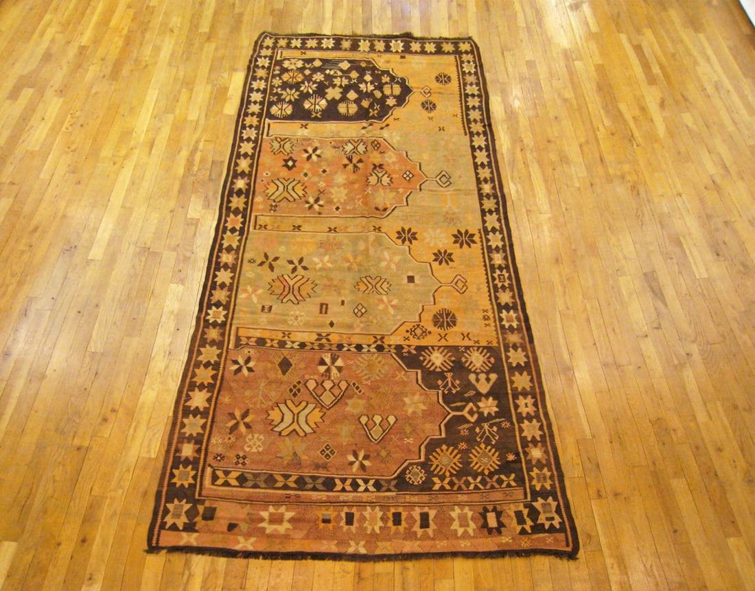 Vintage Turkish Kilim Rug 11'2" H x 4'7" W - 3