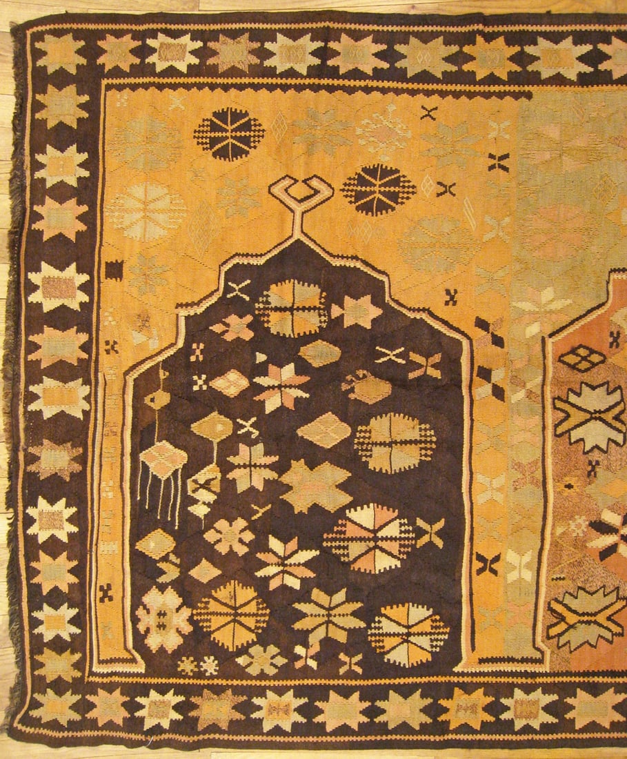 Vintage Turkish Kilim Rug 11'2" H x 4'7" W - 4