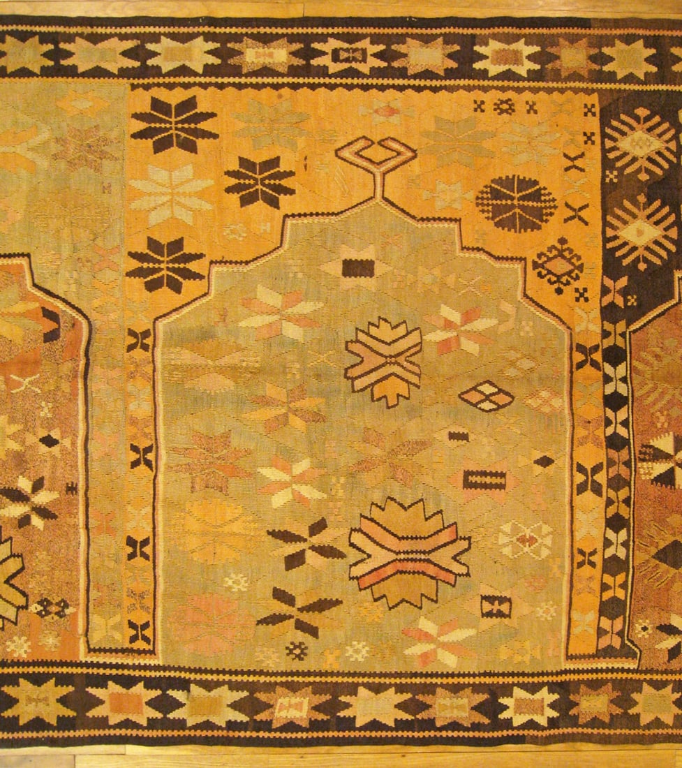 Vintage Turkish Kilim Rug 11'2" H x 4'7" W - 6