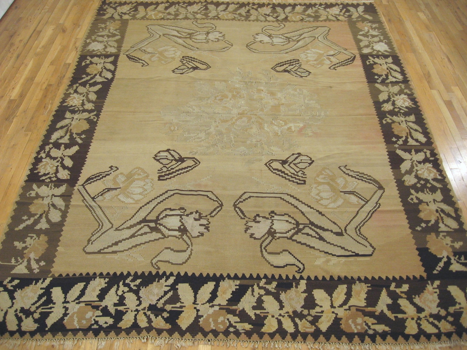 Vintage Turkish Kilim Rug 10'10" H x 8'6" W - 2