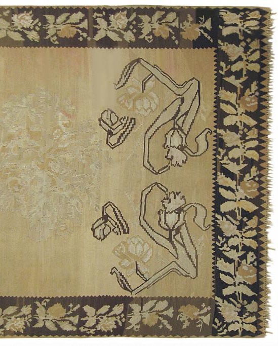 Vintage Turkish Kilim Rug 10'10" H x 8'6" W - 6