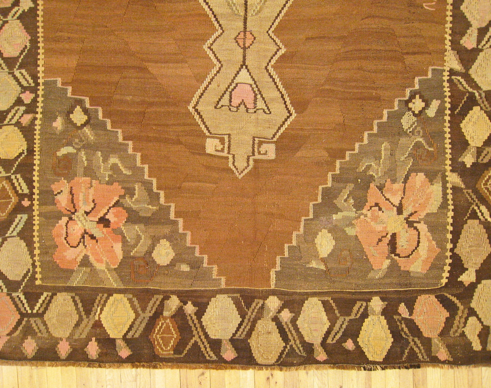 Vintage Bessarabian Kilim Rug 10'4" H x 7'2" W - 3