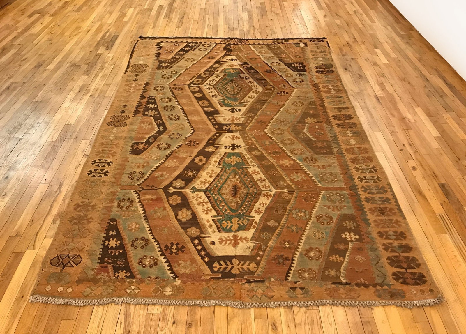 Vintage Turkish Kilim Rug 9'5" H x 6'2" W (1 of 8)