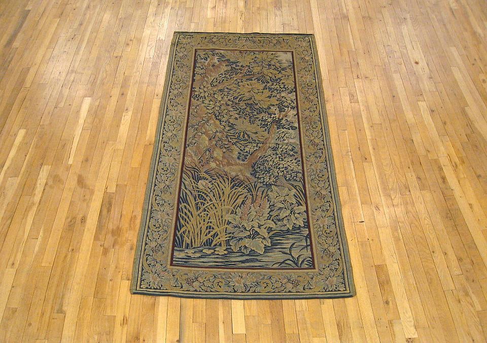 Period Antique Loomed Landscape Tapestry 6'7" H x 3'3" W - 2