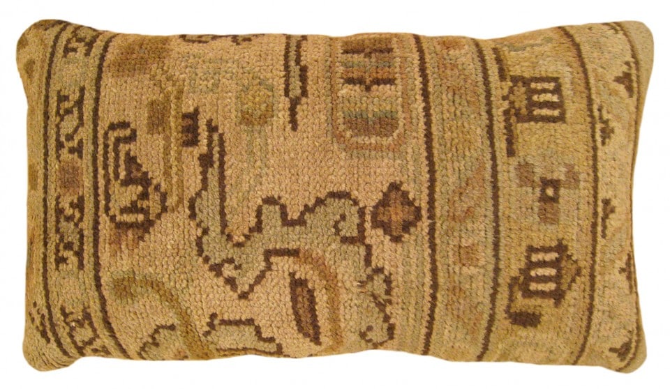 Pair of Antique Spanish Savonnerie Carpet Pillows 2'3" H x 1'3" W - 3