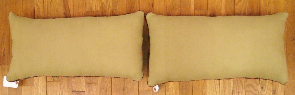 Pair of Antique Persian Saraband Carpet Pillows 2'0" H x 1'2" W - 2