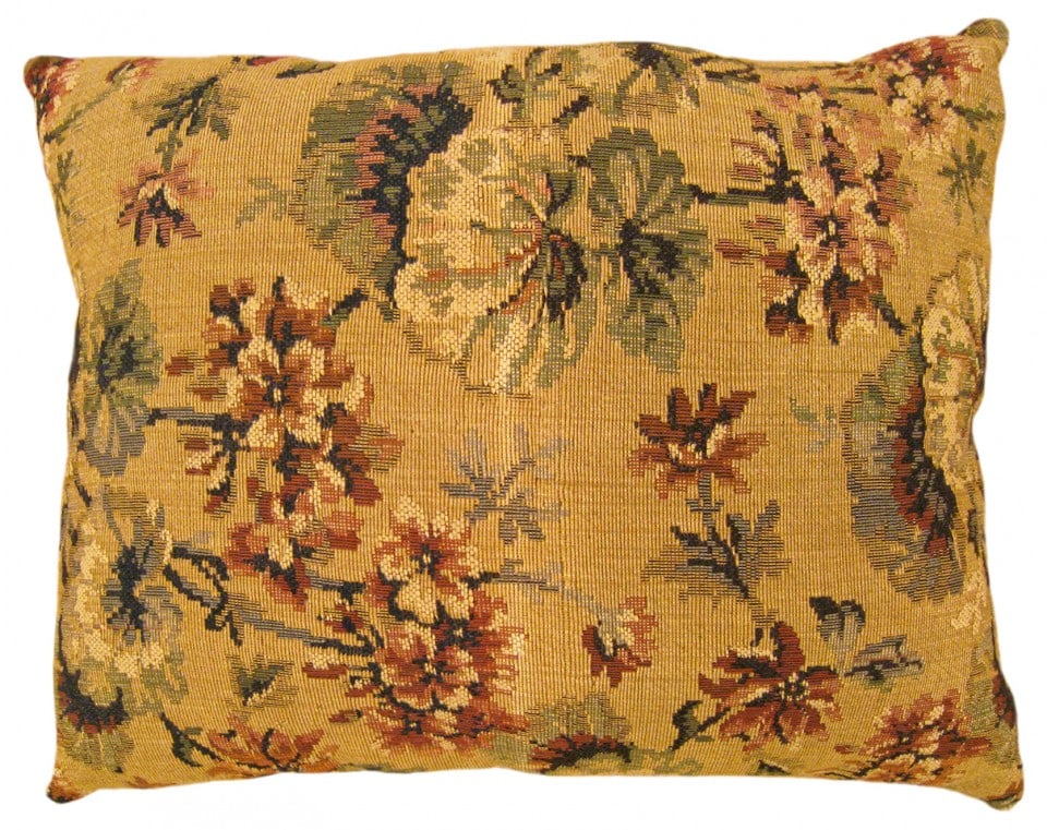 Antique Jacquard Tapestry Pillow 1'3" H x 1'6" W (1 of 4)