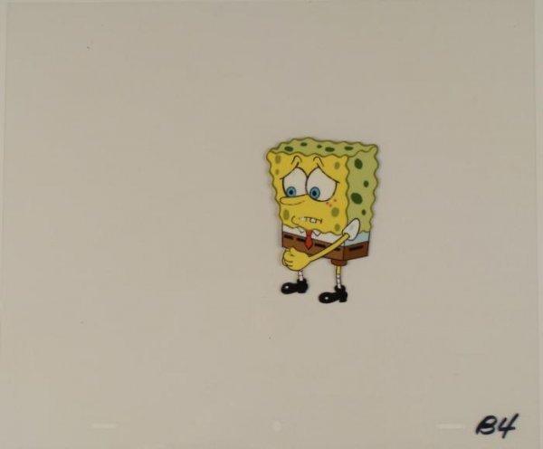 Cel Original Animation Art Spongebob Something to Show: This original animation cel is from the Nickelodeon TV show SpongeBob Squarepants. The story takes place under the deep blue sea in Bikini Bottom, where SpongeBob resides. Sp
