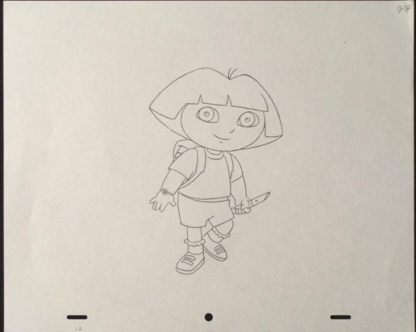 Dora The Explorer Original Animation Art Drawing Flute May 10 Universal Live In Il