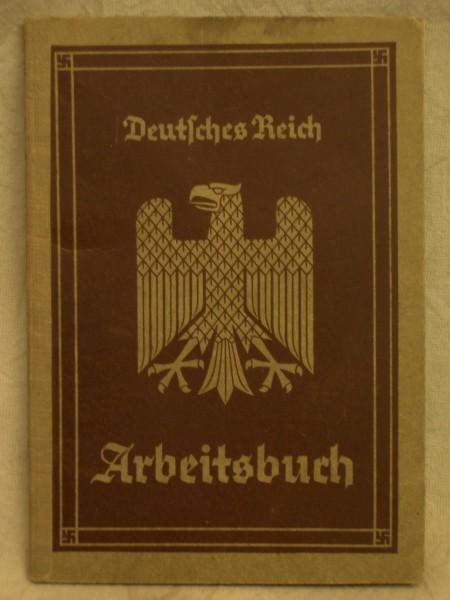 WWII Nazi Work Pass for A Karl Engel II: This WWII era Nazi Work Pass come from A Karl Engel II. He worked for the Adam Braun Company in Edigheim. The pass contains official stamps, and hand written entries. It is in very good condition, wit