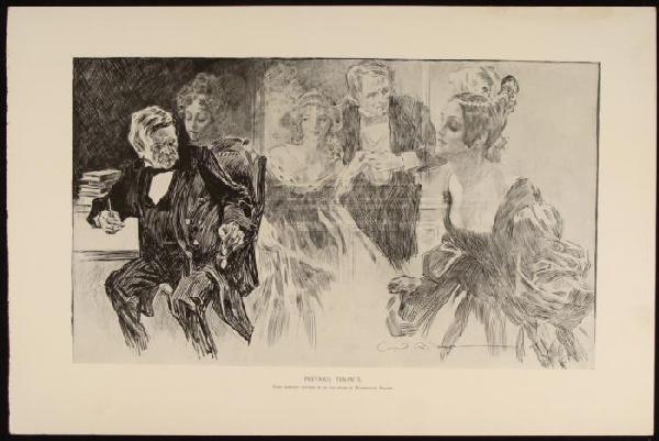 Charles Gibson Girl Original Book Print 1896 TENANTS: This is an original, double-sided print from the antique book Pictures of People by Charles Dana Gibson. The book and this print were published in 1896, and the edition was limited to 500 copies, many