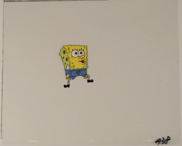 SpongeBob Beach Strut Orig Animation Production Cel: This original animation cel is from the Nickelodeon TV show SpongeBob Squarepants. The story takes place under the deep blue sea in Bikini Bottom, where SpongeBob resides. Sp