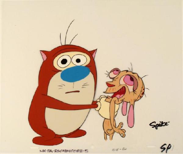 Ren and Stimpy What Can I Do Original Animation Cel: This is an original production animation cel from the Nickelodeon TV show Ren & Stimpy. The show follows two characters - Ren, a crazy Chihuahua - and - Stimpy, an incr