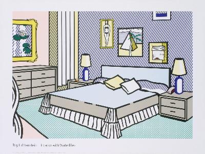 Lichtenstein Interior with Water Lilies Poster: Reference #: ULCB5029 Artist Name: Lichtenstein, Roy Title: Interior with Water Lilies Medium: Offset Lithograph Edition Size: Unknown Year: Unknown Paper Size: 23.75 x 31.5 in. Image Size: 19.25 x 27