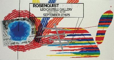 1975 Rosenquist Drawings at Castelli Poster: Reference #: ULAW1655 Artist Name: Rosenquist, James Title: Drawings at Castelli Medium: Offset Lithograph Edition Size: 500 Year: 1975 Paper Size: 19 x 36 in. Image Size: 19 x 36 in. Condition: A: Mi