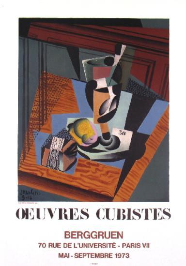 1973 Gris Still Life Mourlot Lithograph: Reference #: ULMI1190 Artist Name: Gris, Juan Title: Still Life, Oeuvres Cubistes Medium: Stone Lithograph Edition Size: 800 Year: 1973 Paper Size: 30 x 20 in. Image Size: 19.75 x 16 in. Condition: A: