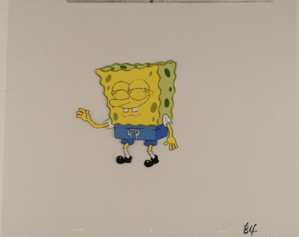 SpongeBob HUGE Original Animation Art Productio: This original animation cel is from the Nickelodeon TV show SpongeBob Squarepants. The story takes place under the deep blue sea in Bikini Bottom, where SpongeBob resides. Sp