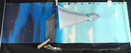 Background Orig Ren and Stimpy Show and Cel: This original production art cel and background is from the Nickelodeon TV show Ren & Stimpy. The show follows two characters - Ren, a crazy Chihuahua - and - Stimpy, an incredibly stupi