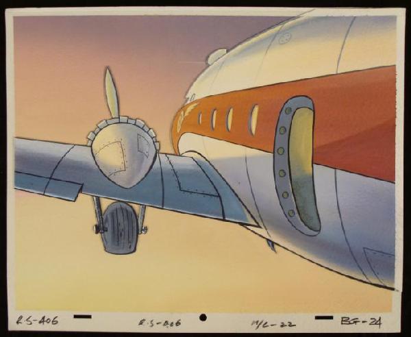 Production Ren and Stimpy Original Cel and Background: This original production art cel and background is from the Nickelodeon TV show Ren & Stimpy. The show follows two characters - Ren, a crazy Chihuahua - and - Stimpy, an incredibly stupi