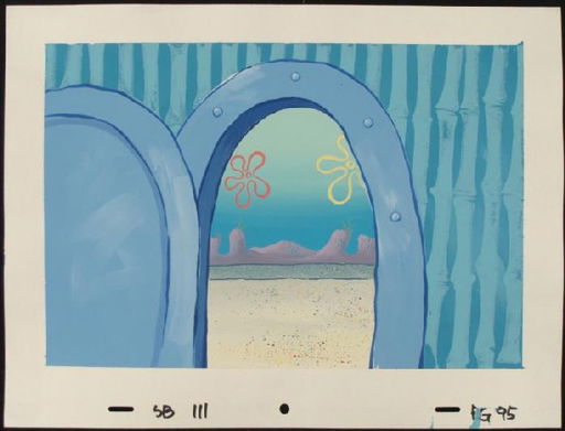 Acrylic Spongebob Background Painting