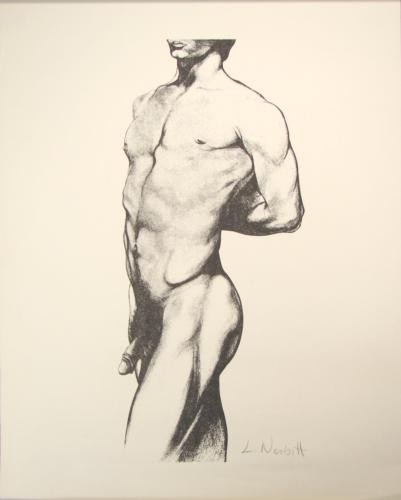 Male Nude Gay Signed Art Print Lowell Nesbitt Rare: This inviting signed limited edition art print is by Lowell Nesbitt (United States, 1933 - 1993). Generally better known for his larger-than-life paintings of flowers - "I've been trying to treat the