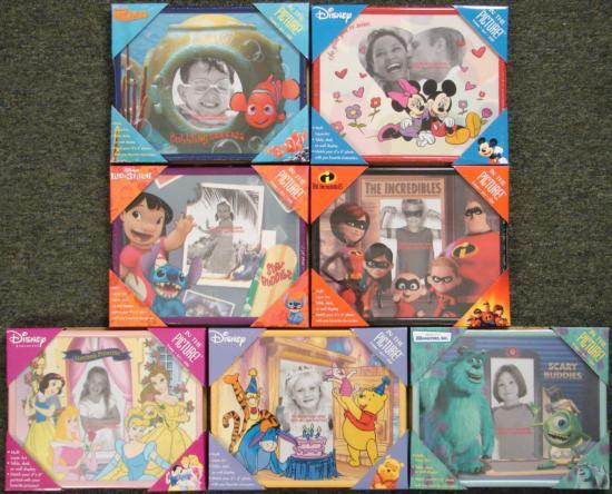 7 Disney In The Picture Character Frames Mickey: This is a group of 7 picture frames that let YOU be "In the Picture" with your favorite Disney characters! Each frame is 10½ x 8½. Just slip your 4 x 6 photo into the multi-layer art, and yo