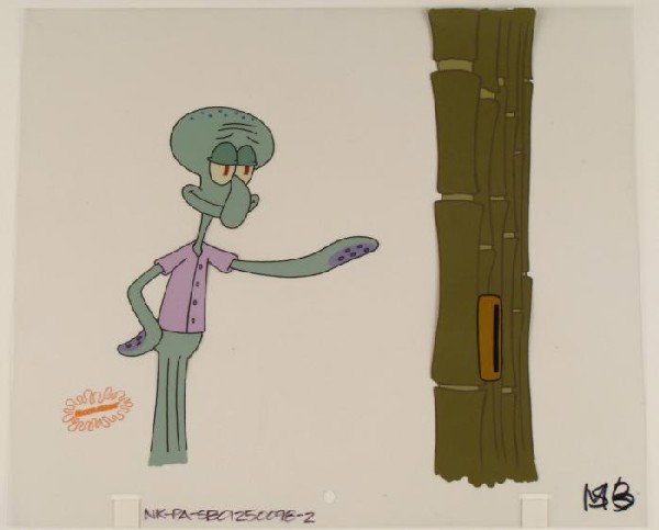 Original In the Zone Production Cel Spongebob Art: This original animation cel is from the Nickelodeon TV show SpongeBob Squarepants. The story takes place under the deep blue sea in Bikini Bottom, where SpongeBob resides. Sp