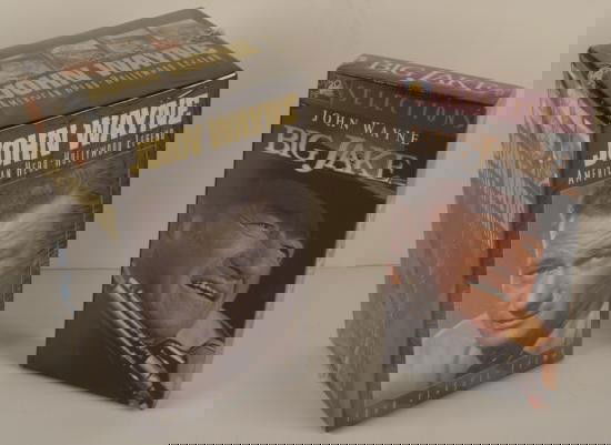 John Wayne American Hero Box Set Big Jake VHS Videos: What you'll get here are 5 classic John Wayne movies on VHS cassette tapes. American Hero / Hollywood Legend box set containing 4 movies, mint condition sealed:North to AlaskaRio GrandeSands of Iwo Ji