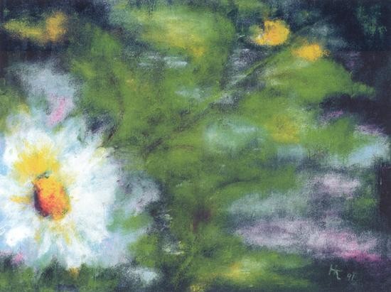 BLUMEN DER NACHT by Helga Troll-Kramer: Title: Blumen Der Nacht Artist: Helga Troll-Kramer Open Edition Print Image Size: 31.5 in. x 23.5 in. Paper Size: 31.5 in. x 23.5 in.