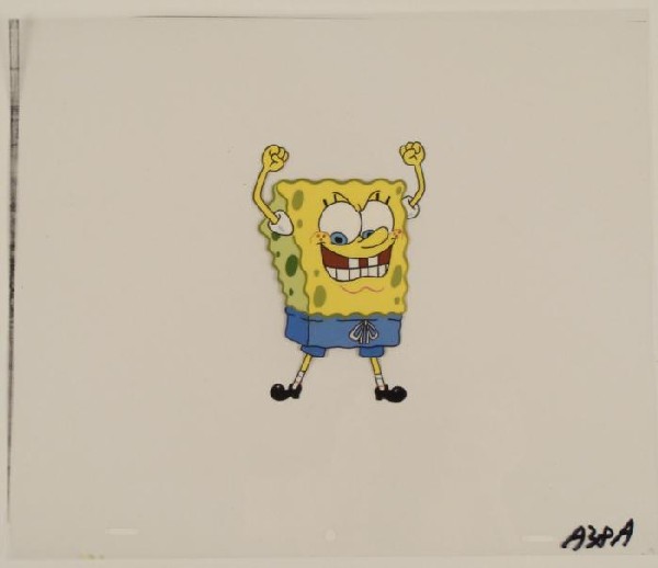 SpongeBob Power Original Animation Art Cel Production: This original animation cel is from the Nickelodeon TV show SpongeBob Squarepants. The story takes place under the deep blue sea in Bikini Bottom, where SpongeBob resides. Sp