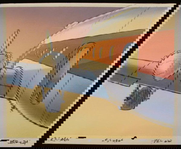 Production Ren and Stimpy Original Cel and Background: This original production art cel and background is from the Nickelodeon TV show Ren & Stimpy. The show follows two characters - Ren, a crazy Chihuahua - and - Stimpy, an incredibly stupi