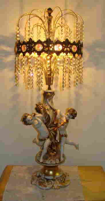 Vintage Cherub Chandelier Table Lamp 1960s Aug 05 2010 Universal Live In Il Vintage Cherub Chandelier Table Lamp, Vintage Cherub Lamps