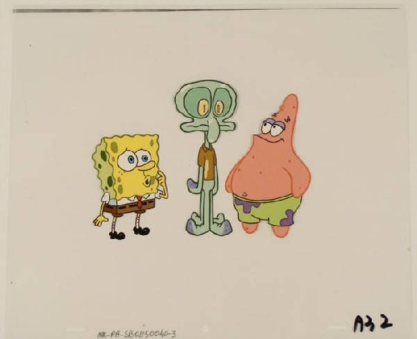 Cel SpongeBob Bad Day Original Production Art Squidward: This original animation cel is from the Nickelodeon TV show SpongeBob Squarepants. The story takes place under the deep blue sea in Bikini Bottom, where SpongeBob resides. Sp